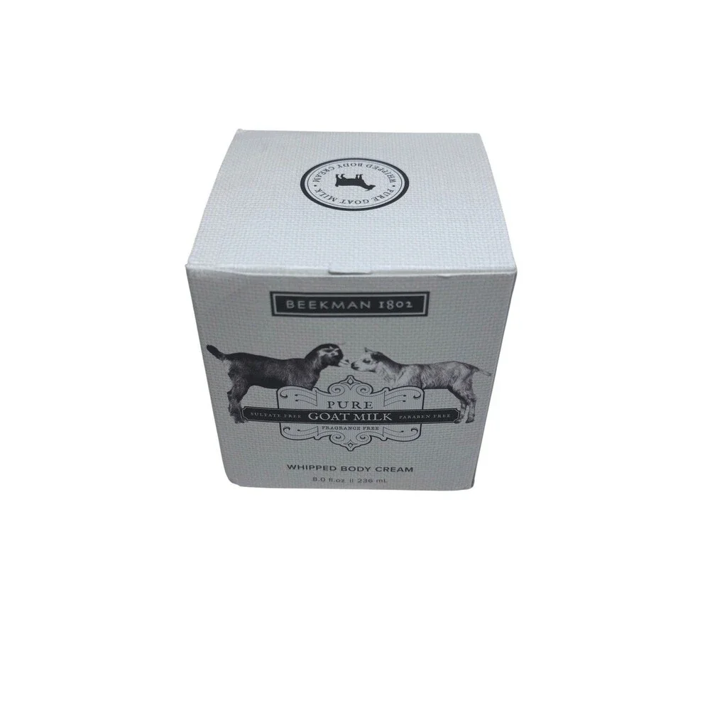 Beekman 1802 Pure Goat Milk Whipped Body Cream - Fragrance Free- 8 oz New Luxury